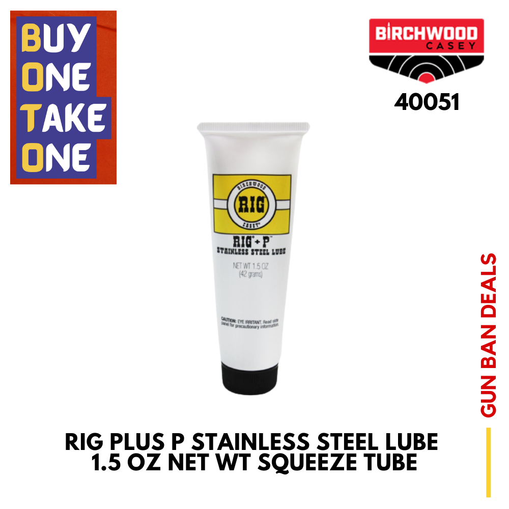 RIG PLUS P STAINLESS STEEL LUBE 1.5 OZ NET WT SQUEEZE TUBE