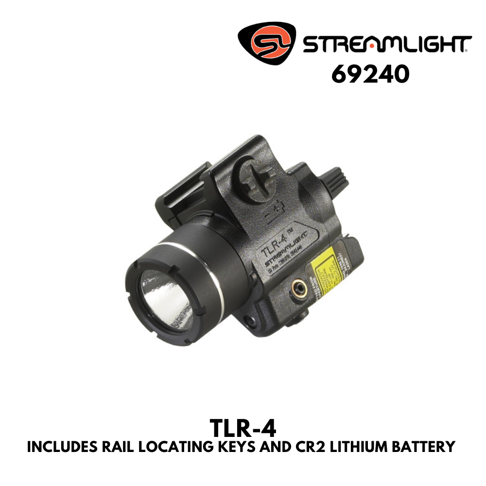 TLR-4 INCLUDES RAIL LOCATING KEYS AND CR2 LITHIUM BATTERY