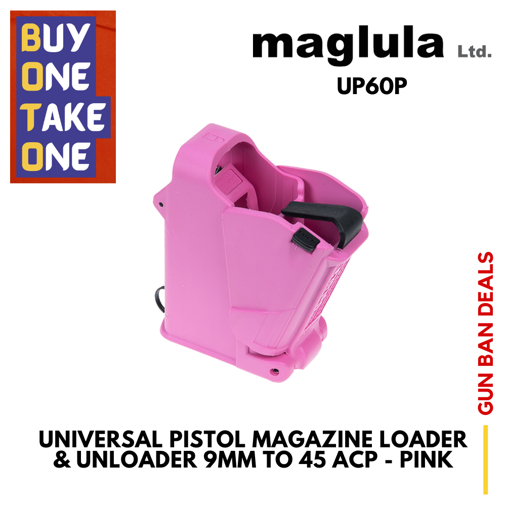 UNIVERSAL PISTOL MAGAZINE LOADER & UNLOADER 9MM TO 45 ACP - PINK