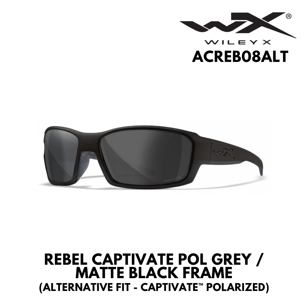 REBEL CAPTIVATE POL GREY / MATTE BLACK FRAME (ALTERNATIVE FIT - CAPTIVATE™ POLARIZED)