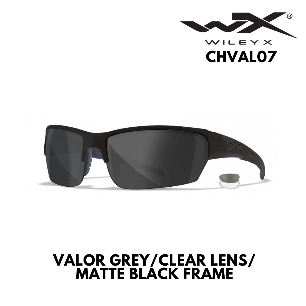 VALOR GREY/CLEAR LENS/MATTE BLACK FRAME