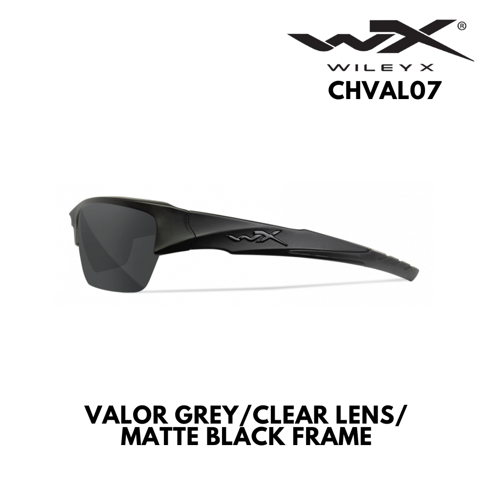 VALOR GREY/CLEAR LENS/MATTE BLACK FRAME